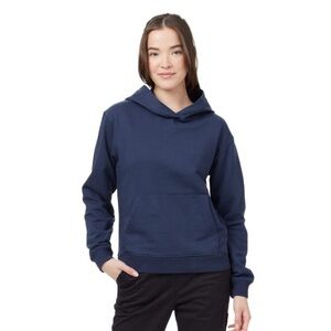 TENTREE Navy Organic Cotton Classic Hoodie Women's Size L Kangaroo Pocket Casual